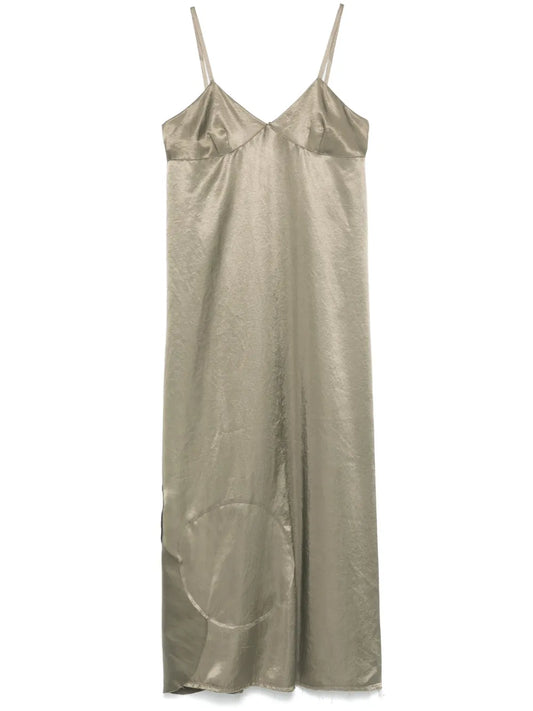 Patch-Detail Midi Dress
