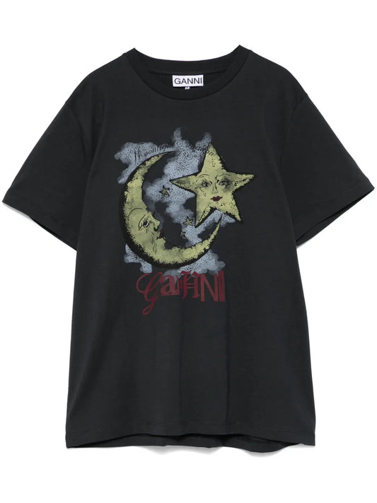 Moonlight-Print T-Shirt
