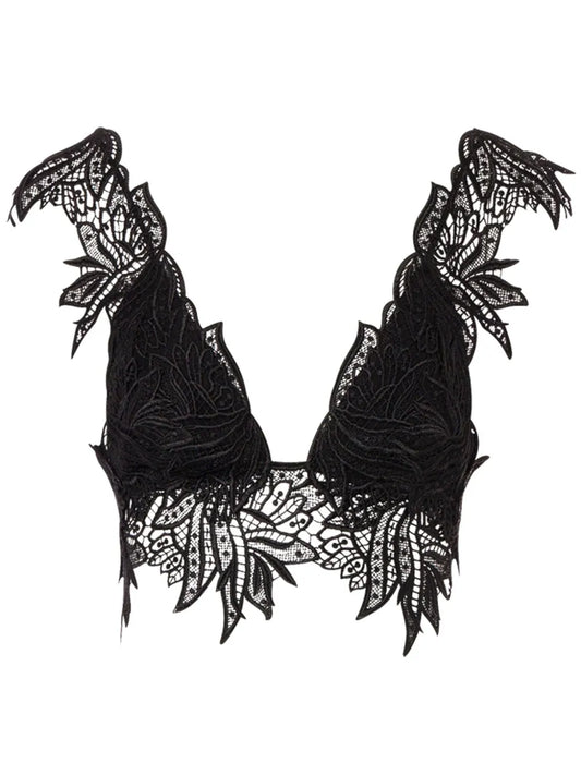 Floral-Embroidered Top