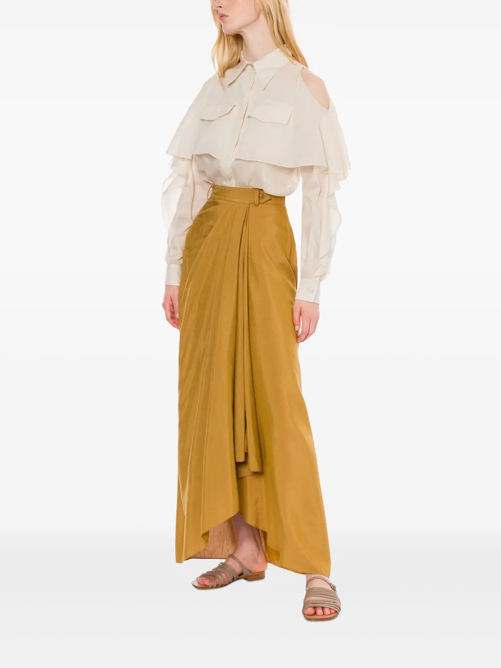 Draped Maxi Skirt