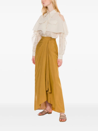 Draped Maxi Skirt