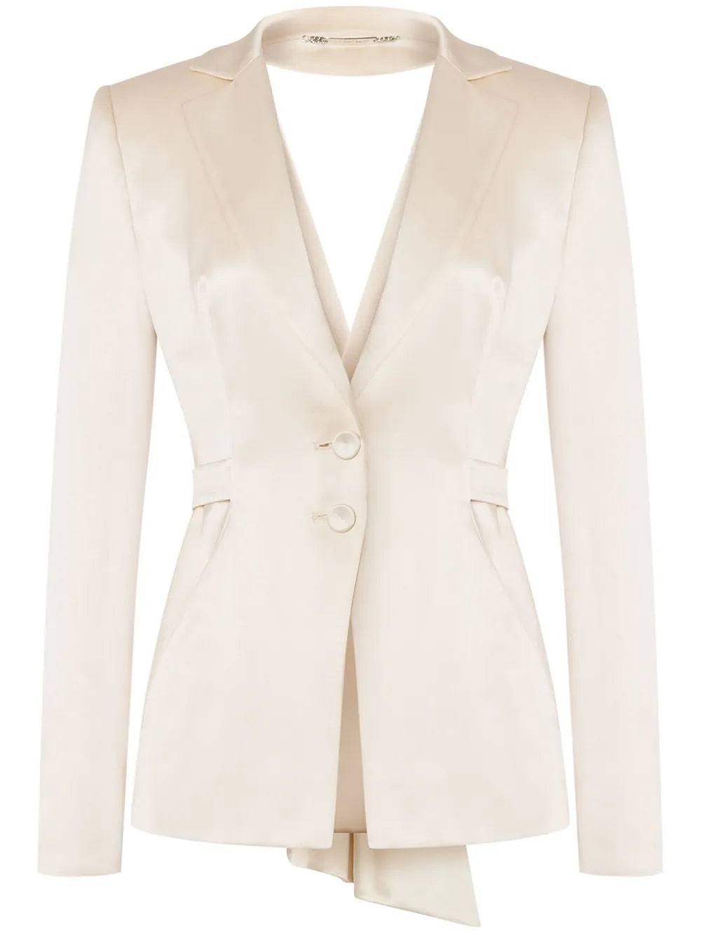 Cut-Out Satin Blazer
