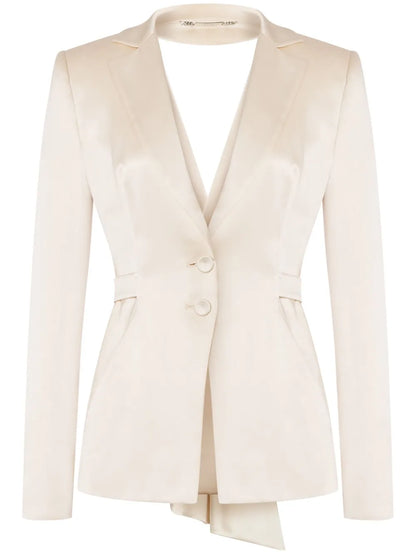 Cut-Out Satin Blazer