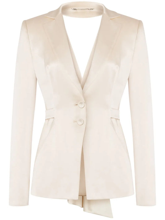 Cut-Out Satin Blazer