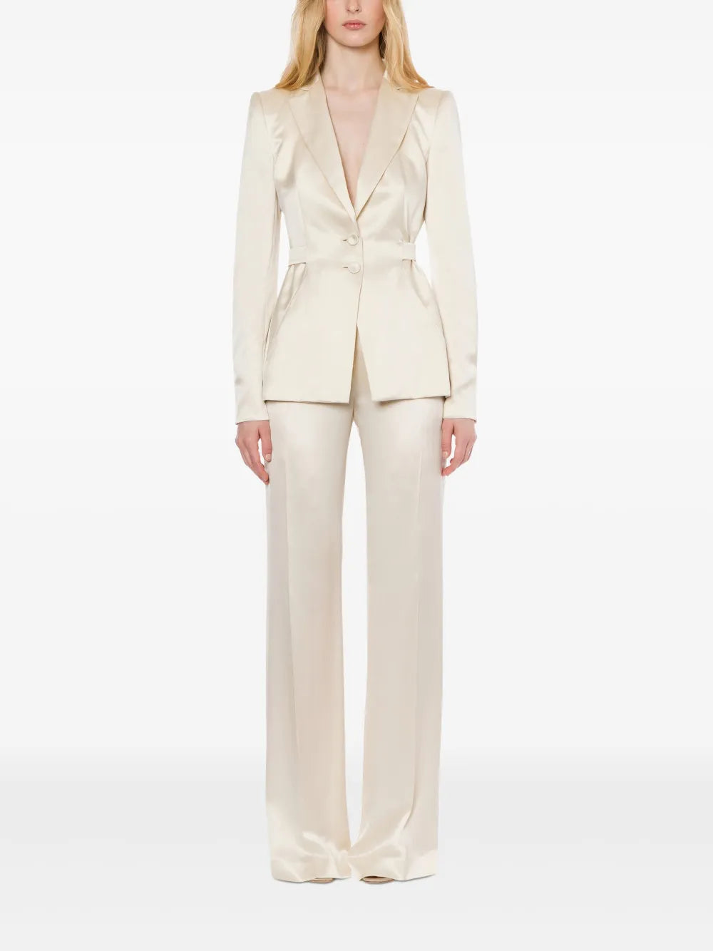 Cut-Out Satin Blazer