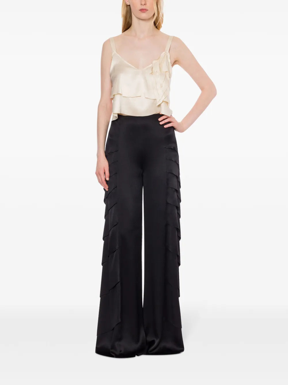 Layered-Panel Trousers