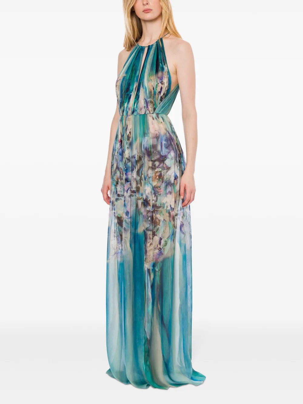Marble-Print Maxi Dress