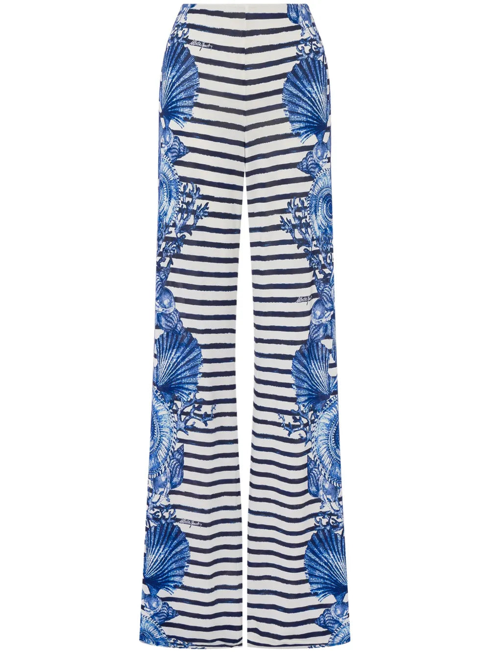 Striped Wide-Leg Trousers