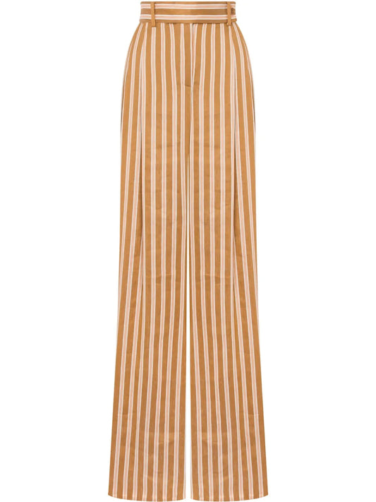 Striped Wide-Leg Trousers
