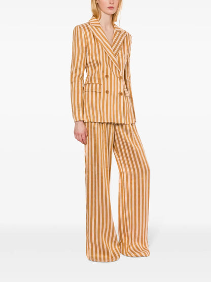 Striped Wide-Leg Trousers