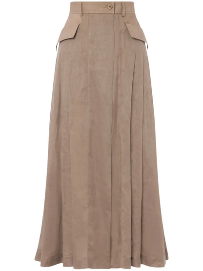Pleated Midi Skirt
