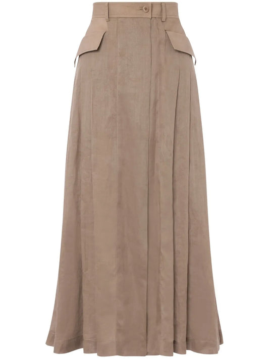 Pleated Midi Skirt