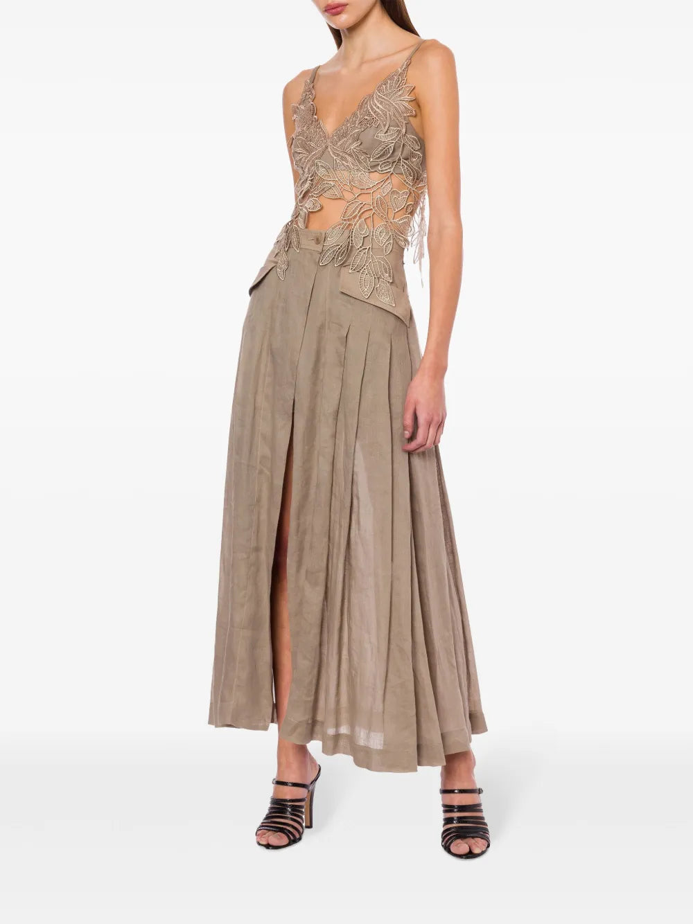 Pleated Midi Skirt
