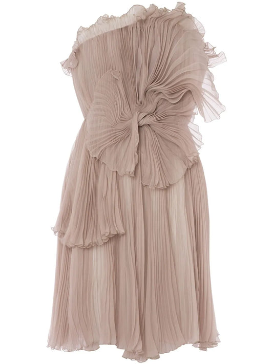 Plissé Mini Dress