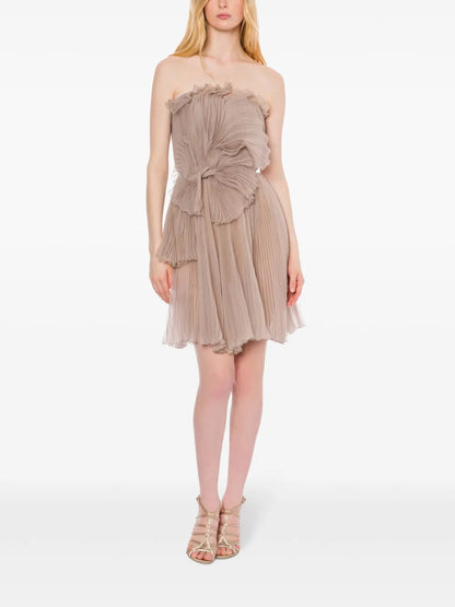 Plissé Mini Dress