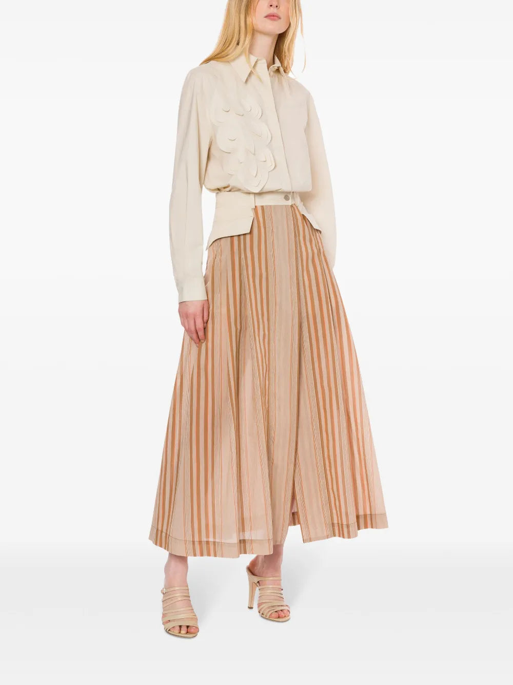 Pleated Maxi Skirt