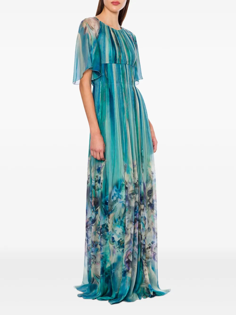 Abstract-Print Maxi Dress