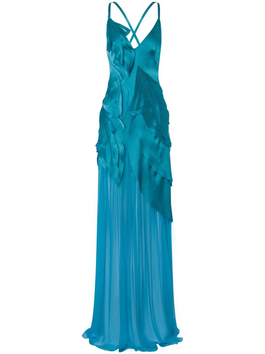 Appliqué-Detailed Maxi Dress