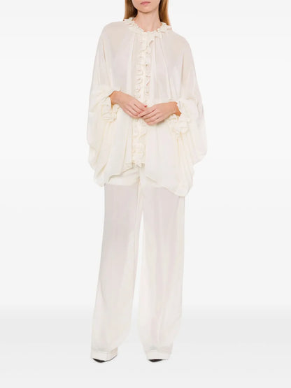 Ruffle-Trim Blouse