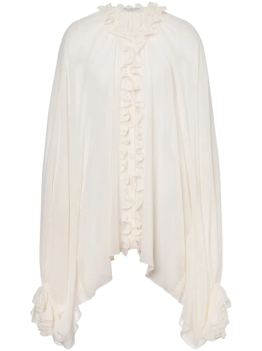 Ruffle-Trim Blouse