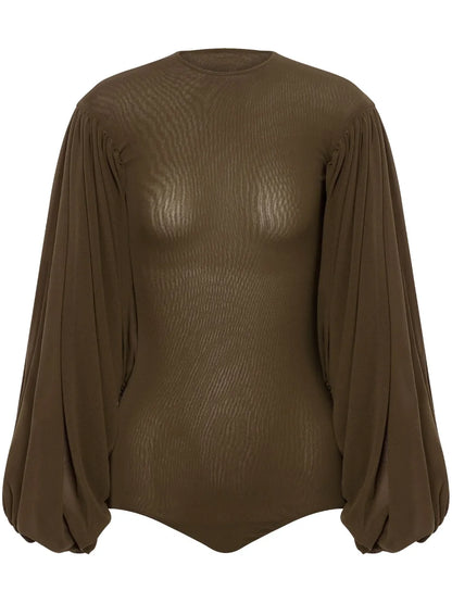 Draped-Sleeve Top