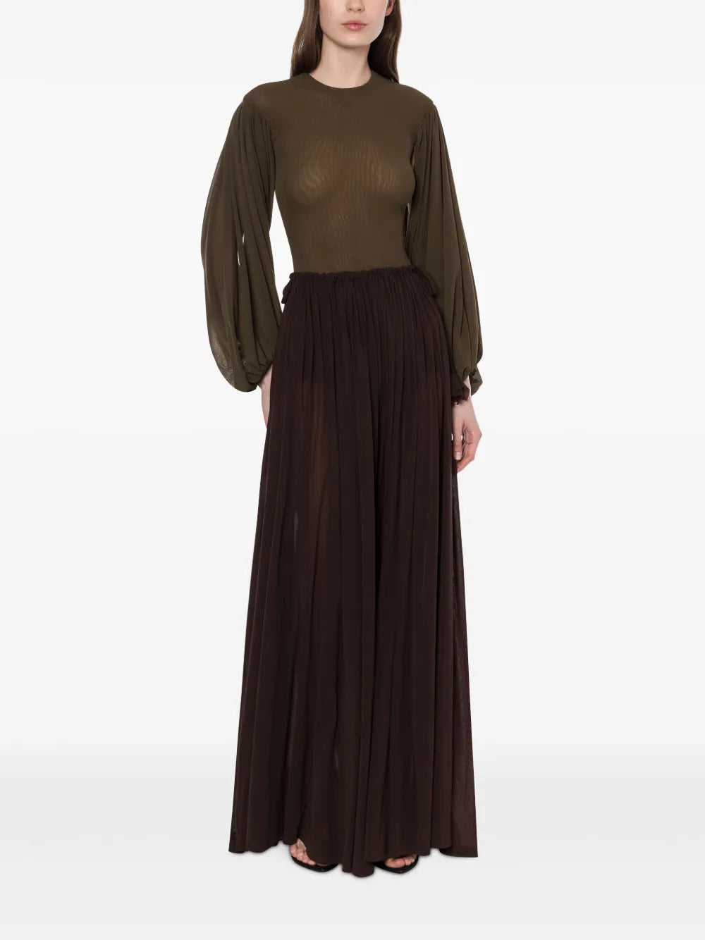 Draped-Sleeve Top