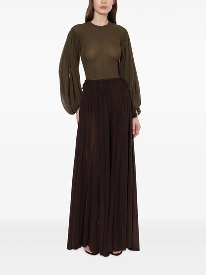 Draped-Sleeve Top