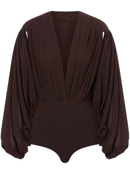 Draped-Sleeve Top