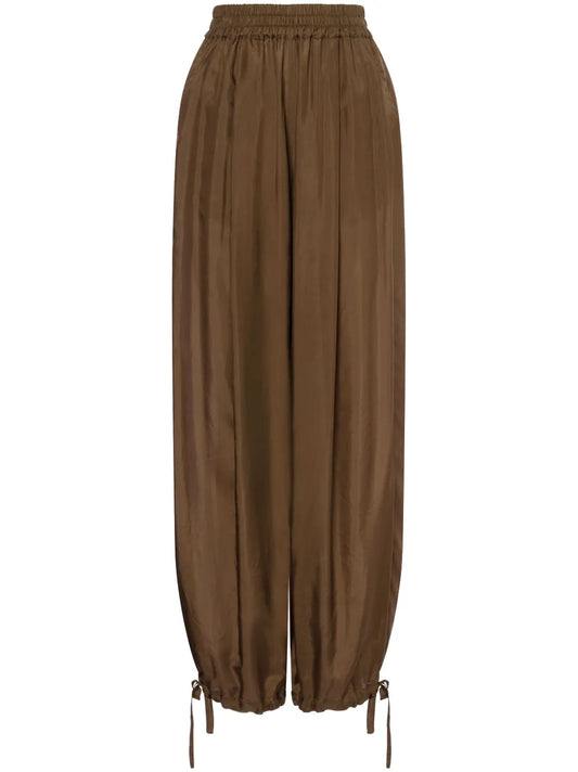 Silk Tapered Trousers