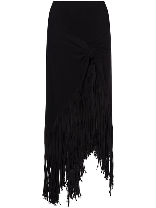 Fringed Maxi Skirt