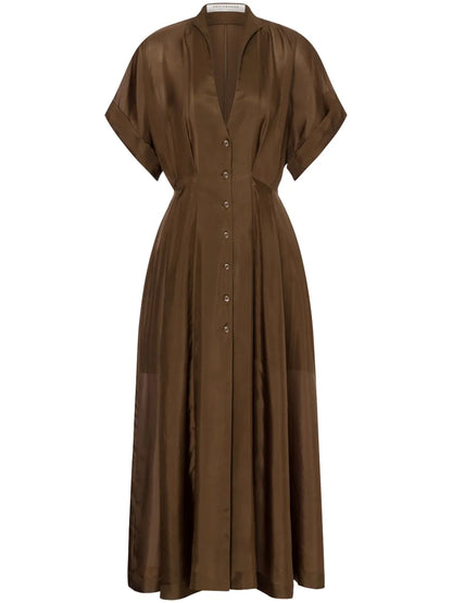 Silk Midi Dress