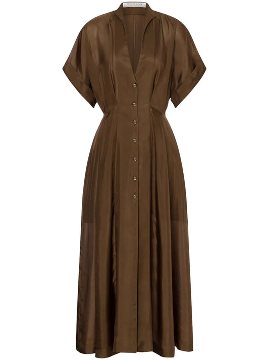 Silk Midi Dress