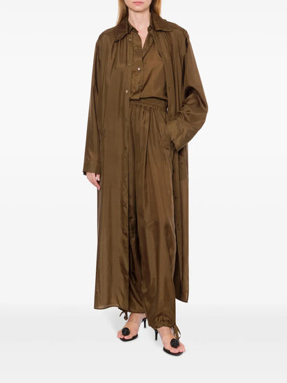 Silk Single-Breasted Coat