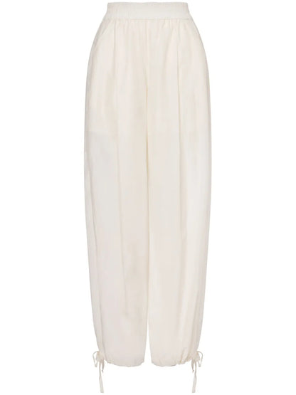 Silk Tapered Trousers