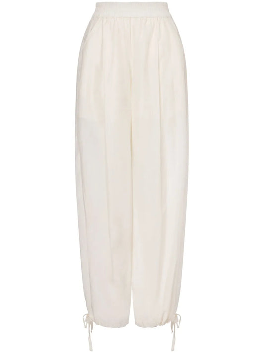 Silk Tapered Trousers