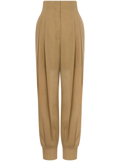Pleated Tapered Trousers