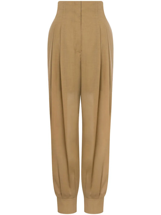 Pleated Tapered Trousers