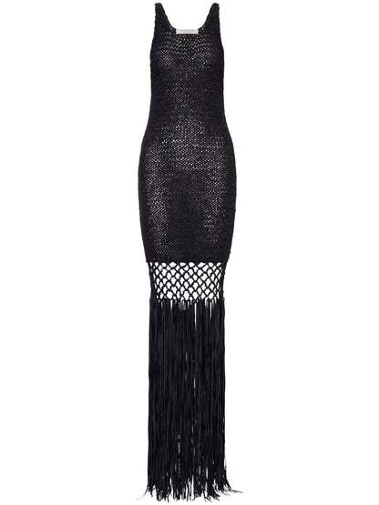 Crochet-Knit Maxi Dress