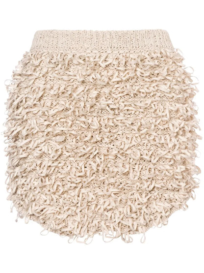 Fringed Mini Skirt