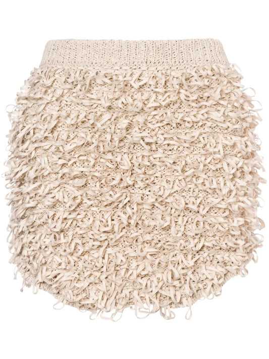 Fringed Mini Skirt