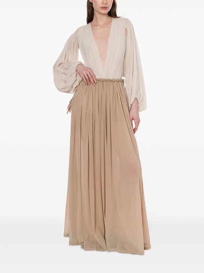 Draped-Sleeve Top