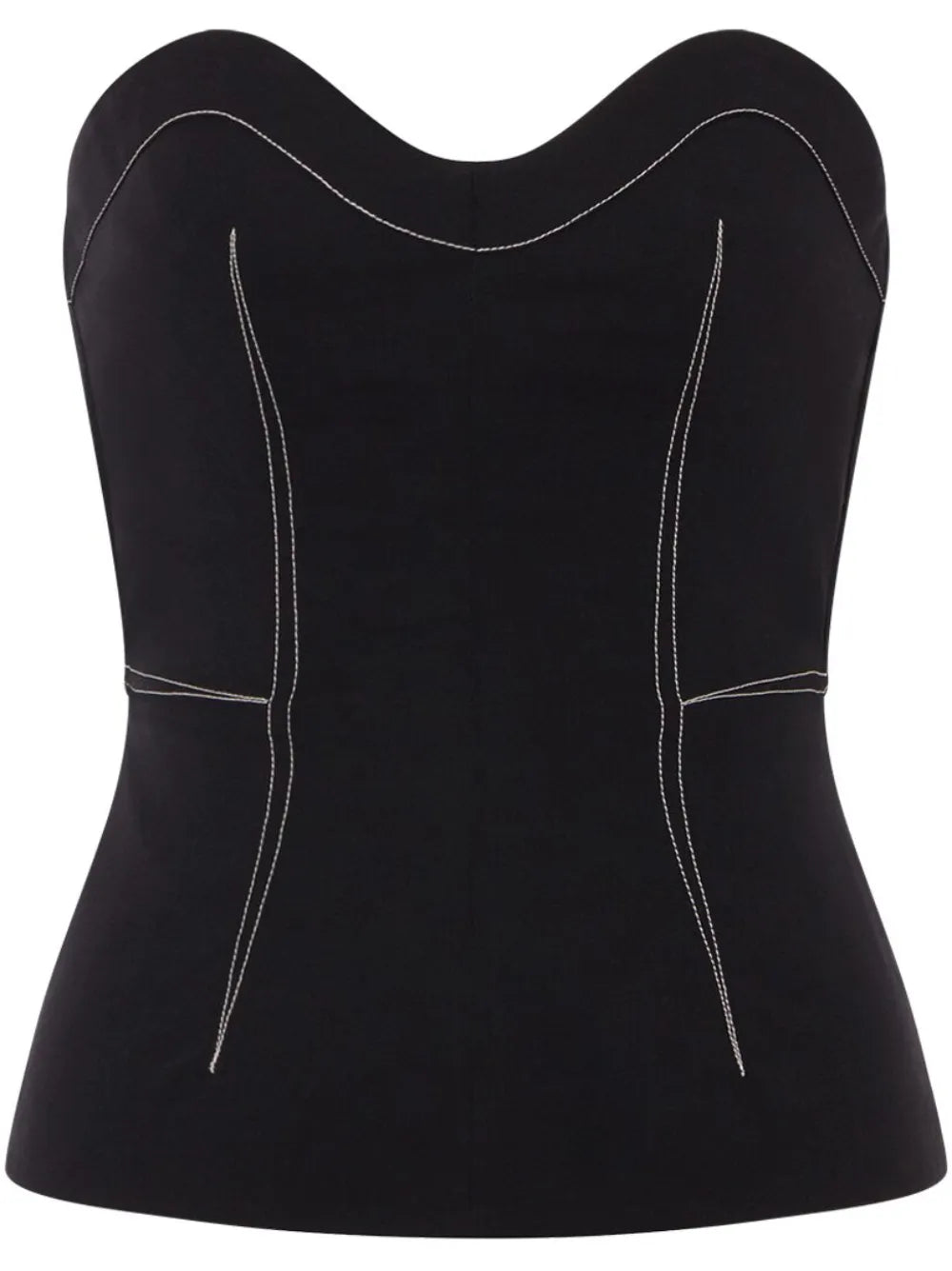 Contrast-Stitching Top