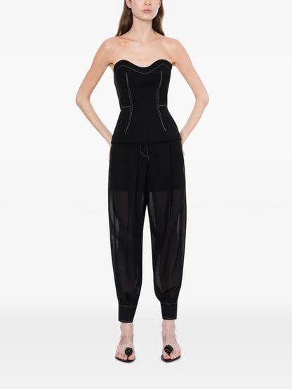 Contrast-Stitching Top