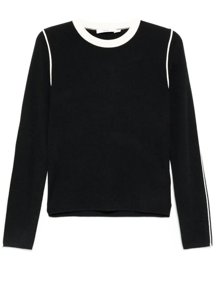 Contrast Trim Knit Sweatshirt