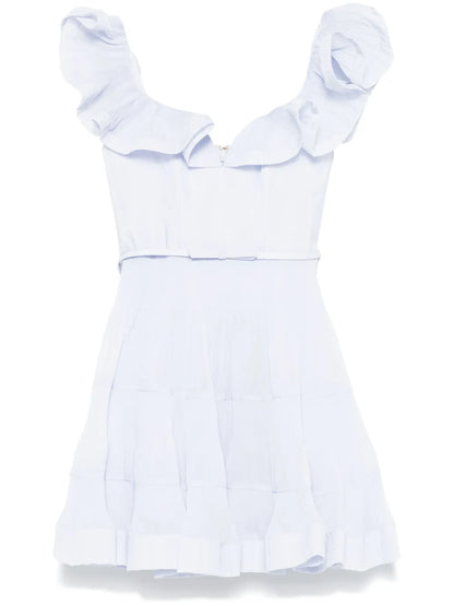 Pleated Frill Mini Dress