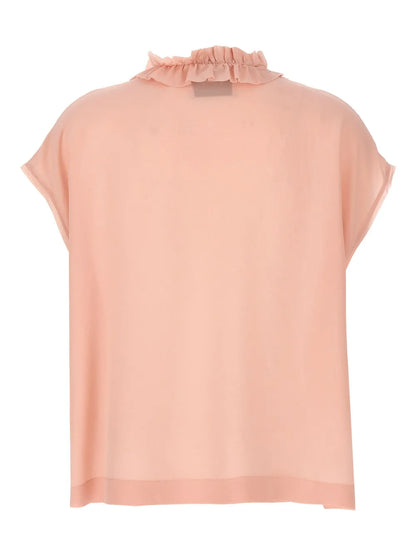 Ruffled Silk Blouse