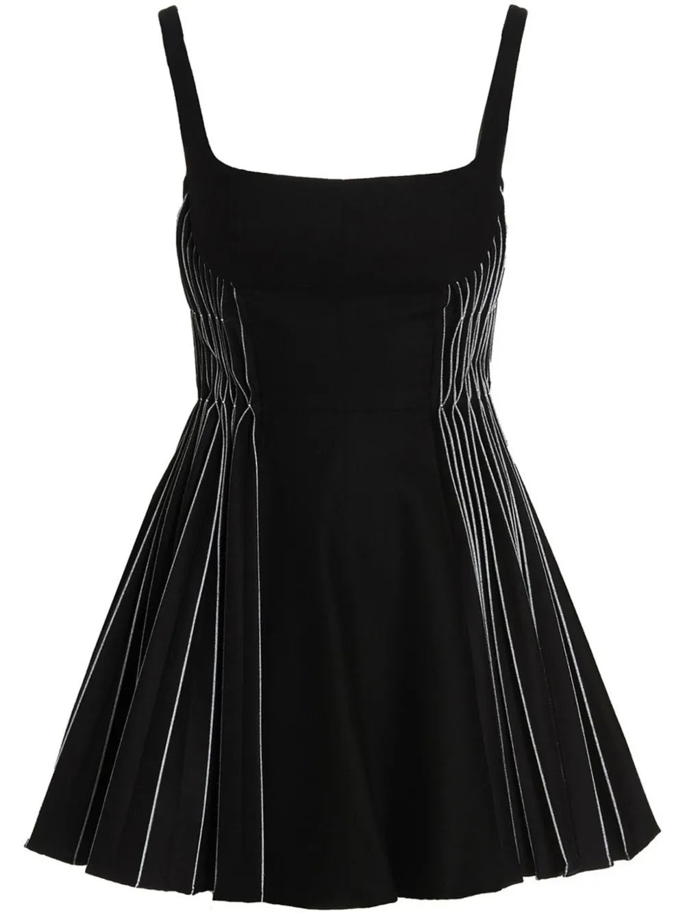 Pleated Flannel Dress