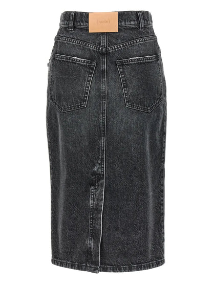 Denim Midi Skirt