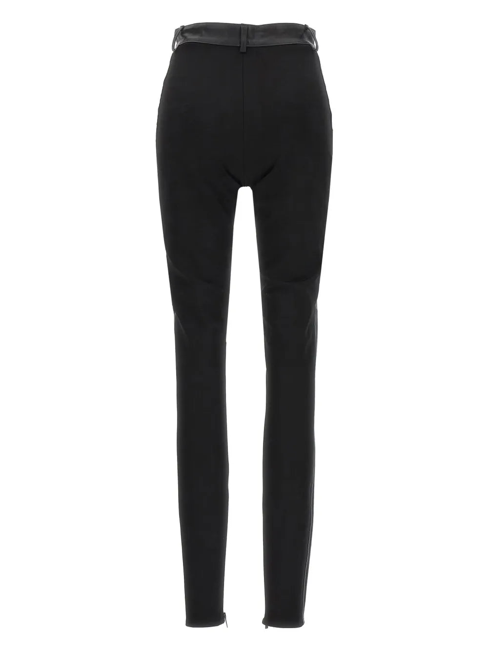 Leather-Panel Leggings
