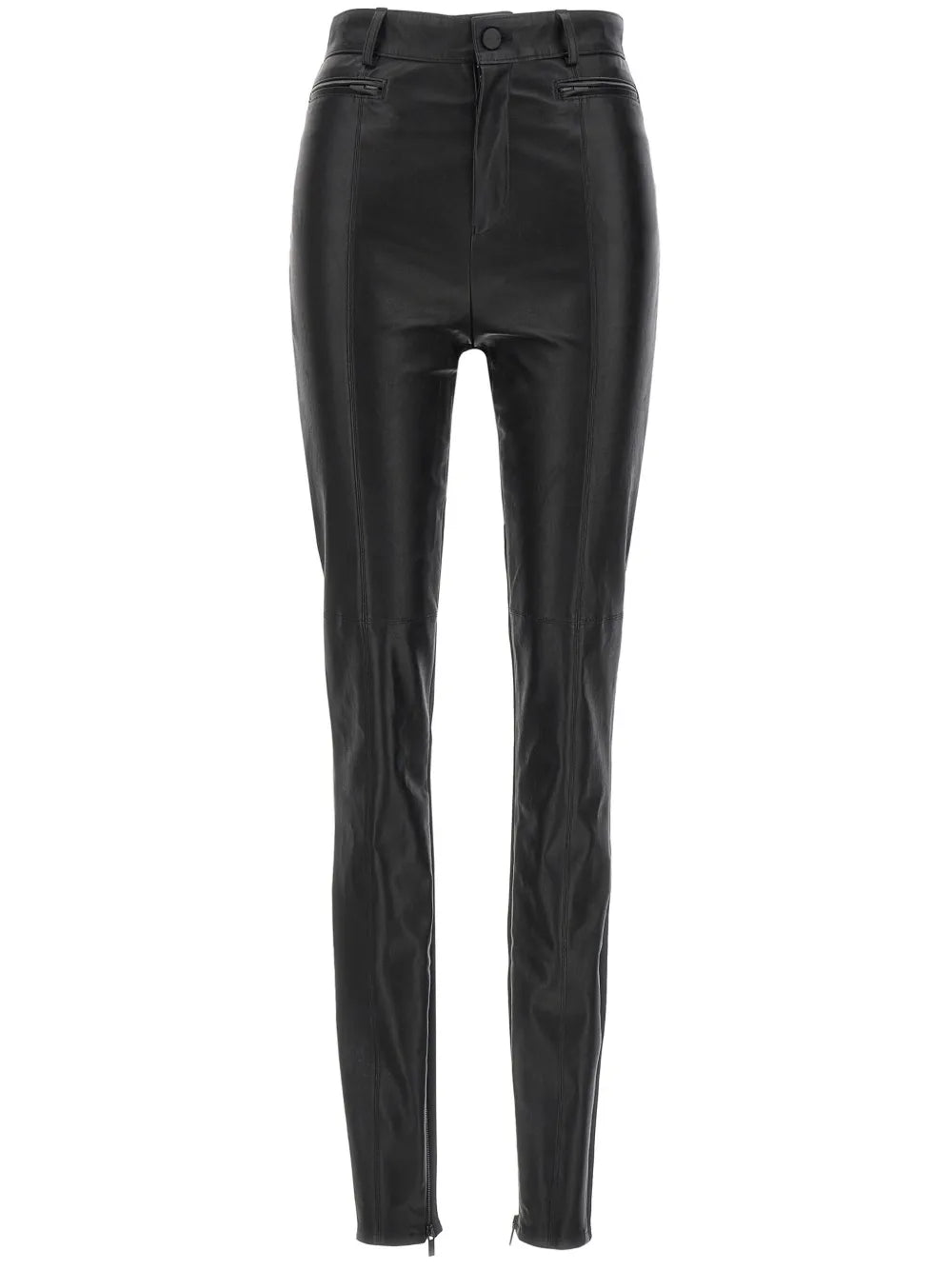 Leather-Panel Leggings
